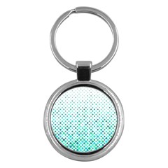 Diagonal Square Cyan Element Key Chains (round)  by Alisyart