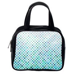 Diagonal Square Cyan Element Classic Handbag (one Side)