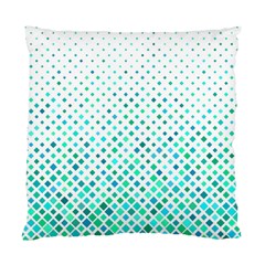 Diagonal Square Cyan Element Standard Cushion Case (two Sides)