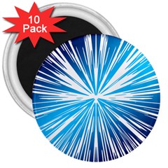 Color Blue Background Structure 3  Magnets (10 Pack) 