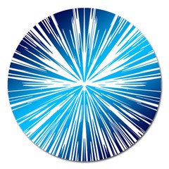 Color Blue Background Structure Magnet 5  (round)