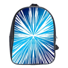 Color Blue Background Structure School Bag (large)