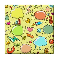 Cute Sketch Child Graphic Funny Tile Coasters