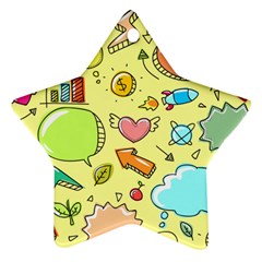 Cute Sketch Child Graphic Funny Ornament (star)