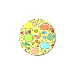 Cute Sketch Child Graphic Funny Golf Ball Marker (4 Pack) by Alisyart