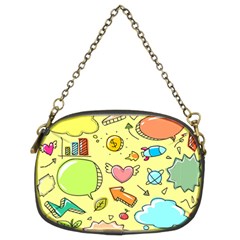 Cute Sketch Child Graphic Funny Chain Purse (two Sides)