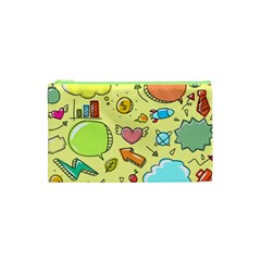 Cute Sketch Child Graphic Funny Cosmetic Bag (xs)