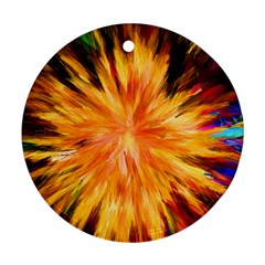 Color Background Structure Lines Rainbow Paint Ornament (round) by Alisyart