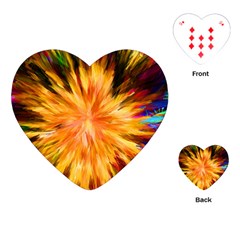 Color Background Structure Lines Rainbow Paint Playing Cards (heart)
