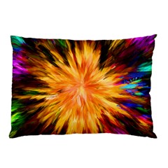 Color Background Structure Lines Rainbow Paint Pillow Case by Alisyart