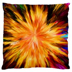 Color Background Structure Lines Rainbow Paint Large Cushion Case (one Side) by Alisyart