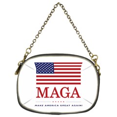 Maga Make America Great Again With Usa Flag Chain Purse (one Side) by snek