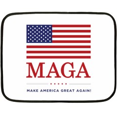 Maga Make America Great Again With Usa Flag Fleece Blanket (mini) by snek