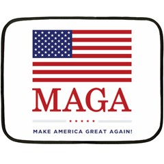 Maga Make America Great Again With Usa Flag Double Sided Fleece Blanket (mini)  by snek