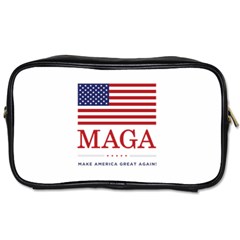 Maga Make America Great Again With Usa Flag Toiletries Bag (one Side) by snek