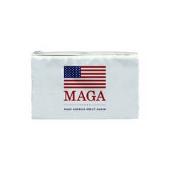 Maga Make America Great Again With Usa Flag Cosmetic Bag (xs) by snek