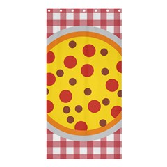 Pizza Table Pepperoni Sausage Shower Curtain 36  X 72  (stall)  by Pakrebo