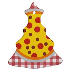 Pizza Table Pepperoni Sausage Christmas Tree Ornament (two Sides)