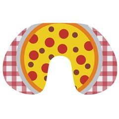 Pizza Table Pepperoni Sausage Travel Neck Pillows by Pakrebo