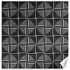 Pattern Op Art Black White Grey Canvas 12  X 12  by Pakrebo