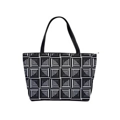 Pattern Op Art Black White Grey Classic Shoulder Handbag