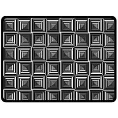 Pattern Op Art Black White Grey Fleece Blanket (large)  by Pakrebo