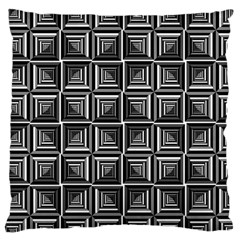 Pattern Op Art Black White Grey Large Cushion Case (two Sides)