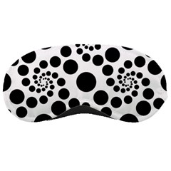 Dot Dots Round Black And White Sleeping Masks