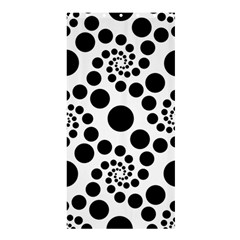 Dot Dots Round Black And White Shower Curtain 36  X 72  (stall)  by Pakrebo