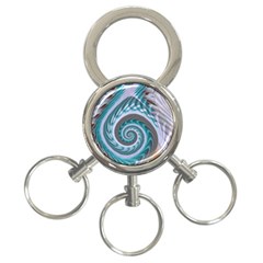 Spiral Fractal Swirl Whirlpool 3-ring Key Chains by Pakrebo