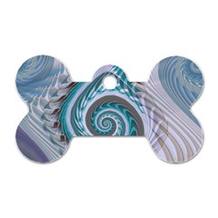 Spiral Fractal Swirl Whirlpool Dog Tag Bone (two Sides) by Pakrebo