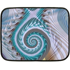 Spiral Fractal Swirl Whirlpool Fleece Blanket (mini) by Pakrebo