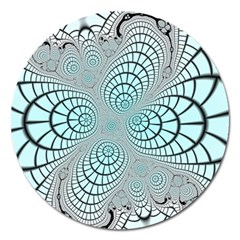 Digital Art Fractal Abstract Magnet 5  (round) by Pakrebo