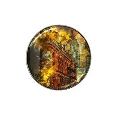Flat Iron Building Architecture Hat Clip Ball Marker (4 Pack) by Pakrebo