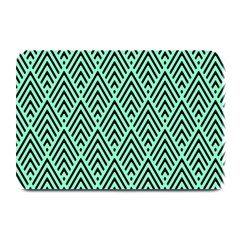 Chevron Pattern Black Mint Green Plate Mats