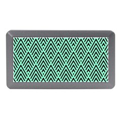 Chevron Pattern Black Mint Green Memory Card Reader (Mini)