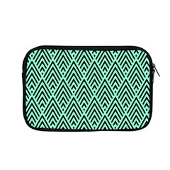 Chevron Pattern Black Mint Green Apple MacBook Pro 13  Zipper Case