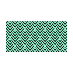 Chevron Pattern Black Mint Green Yoga Headband