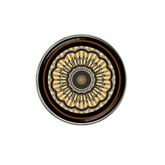 Mandala Pattern Round Ethnic Hat Clip Ball Marker (4 Pack) by Pakrebo