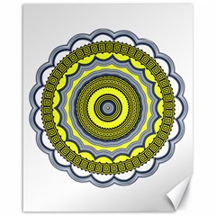 Mandala Pattern Round Ethnic Canvas 16  x 20 