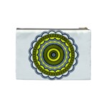 Mandala Pattern Round Ethnic Cosmetic Bag (Medium) Back