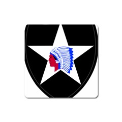 United States Army 2nd Infantry Division Shoulder Sleeve Insignia Square Magnet by abbeyz71