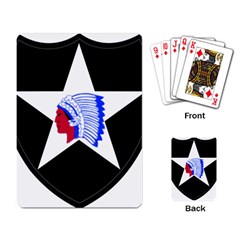 United States Army 2nd Infantry Division Shoulder Sleeve Insignia Playing Cards Single Design by abbeyz71
