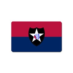 Flag Of United States Army 2nd Infantry Division Magnet (name Card) by abbeyz71