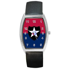 Flag Of United States Army 2nd Infantry Division Barrel Style Metal Watch by abbeyz71