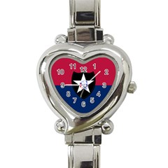 Flag Of United States Army 2nd Infantry Division Heart Italian Charm Watch by abbeyz71