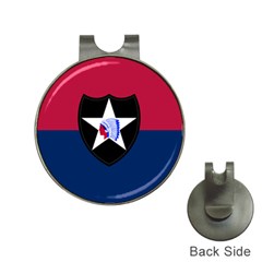 Flag Of United States Army 2nd Infantry Division Hat Clips With Golf Markers by abbeyz71