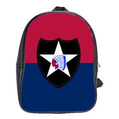 Flag Of United States Army 2nd Infantry Division School Bag (large) by abbeyz71