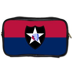 Flag Of United States Army 2nd Infantry Division Toiletries Bag (one Side) by abbeyz71