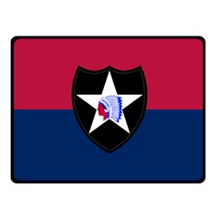 Flag Of United States Army 2nd Infantry Division Fleece Blanket (small) by abbeyz71